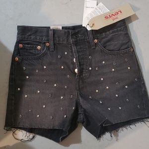 Studded Levi wedgie shorts size 25